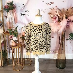 Crewcuts animal print sweater size M (8-9) girls